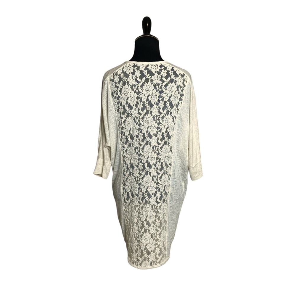 Mod Lusive Cream Laced Back Open Front Cardigan S… - image 2